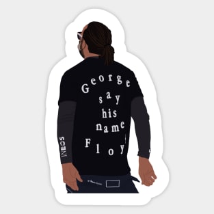 Lewis Hamilton wearing a George Floyd shirt ahead of the 2021 Monaco Grand Prix Sticker